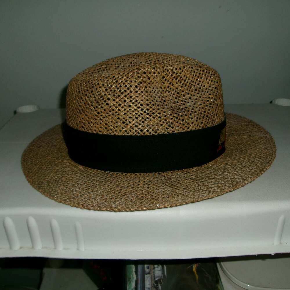 NASCAR Fedora Style Straw Woven Hat "LIKE NEW" - Picture 3 of 4